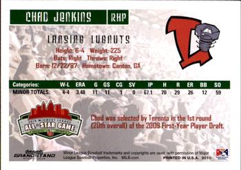 2010 Grandstand Midwest League All-Star Game Eastern Division #NNO Chad Jenkins Back