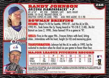 1999 Bowman - International #248 Randy Johnson Back