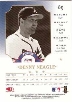1998 Leaf #69 Denny Neagle Back