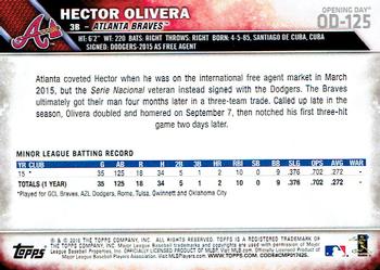 2016 Topps Opening Day #OD-125 Hector Olivera Back