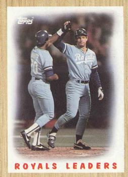 1987 Topps #256 Royals Leaders Front