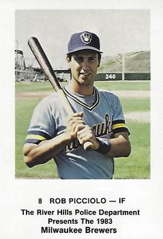1983 Milwaukee Brewers Police - River Hills Police Department #NNO Rob Picciolo Front