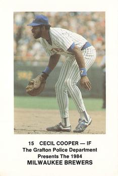 1984 Milwaukee Brewers Police - Grafton Police Department #NNO Cecil Cooper Front