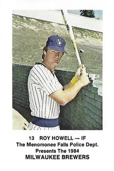 1984 Milwaukee Brewers Police - Menomonee Falls Police Dept. #NNO Roy Howell Front
