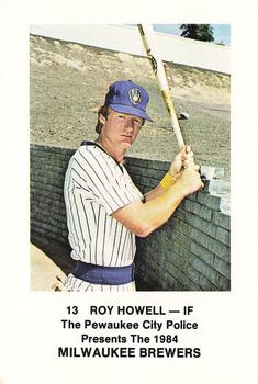 1984 Milwaukee Brewers Police - Pewaukee City Police #NNO Roy Howell Front