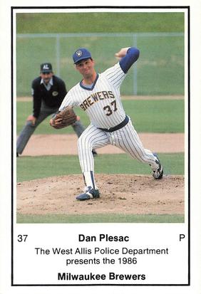 1986 Milwaukee Brewers Police - West Allis Police Department #NNO Dan Plesac Front
