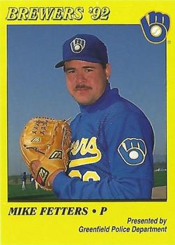 1992 Milwaukee Brewers Police - Greenfield Police Department #NNO Mike Fetters Front