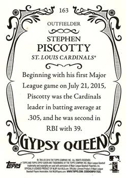 2016 Topps Gypsy Queen #163 Stephen Piscotty Back