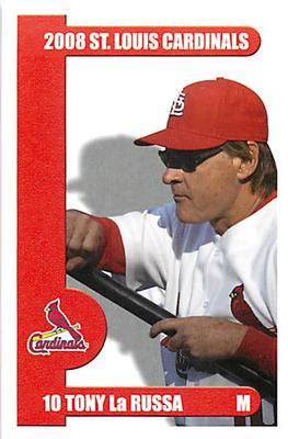 2008 St. Louis Cardinals Police #NNO Tony LaRussa Front