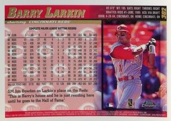 1998 Topps Chrome #302 Barry Larkin Back