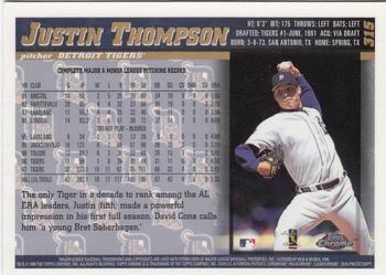 1998 Topps Chrome #315 Justin Thompson Back