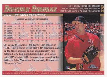 1998 Topps Chrome #370 Donovan Osborne Back