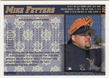 1998 Topps Chrome #381 Mike Fetters Back