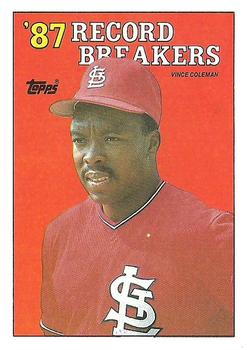 1988 Topps #1 Vince Coleman Front