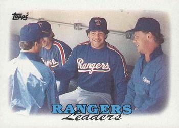 1988 Topps #201 Rangers Leaders Front