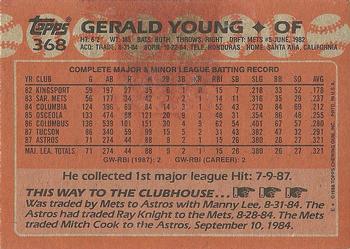 1988 Topps #368 Gerald Young Back