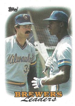 1988 Topps #639 Brewers Leaders Front
