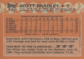 1988 Topps #762 Scott Bradley Back