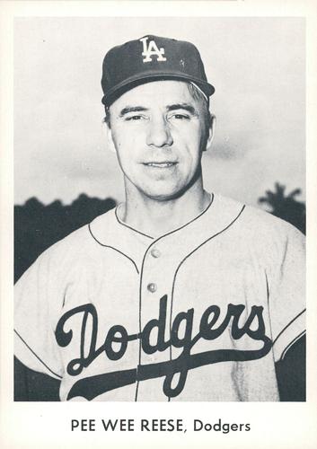 1958 Danny Goodman Los Angeles Dodgers Set B #NNO Pee Wee Reese Front