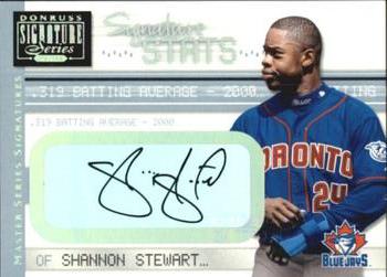 2001 Donruss Signature - Stats Masters Series #NNO Shannon Stewart Front