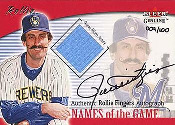 2001 Fleer Genuine - Names of the Game Autographs #NNO Rollie Fingers Front