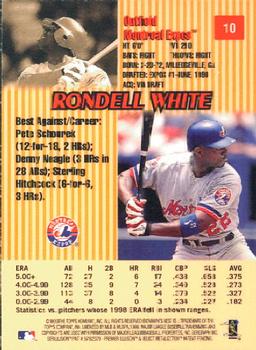 1999 Bowman's Best #10 Rondell White Back