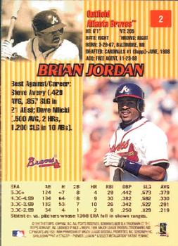 1999 Bowman's Best #2 Brian Jordan Back