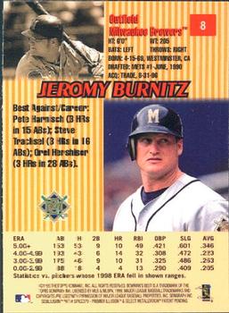 1999 Bowman's Best #8 Jeromy Burnitz Back