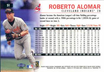 1999 Fleer Tradition #51 Roberto Alomar Back