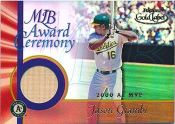 2001 Topps Gold Label - MLB Award Ceremony Relics #GLR-JG Jason Giambi Front