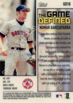 2001 Topps HD - Game Defined #GD10 Nomar Garciaparra  Back