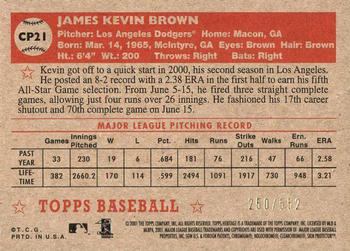 2001 Topps Heritage - Chrome #CP21 Kevin Brown  Back