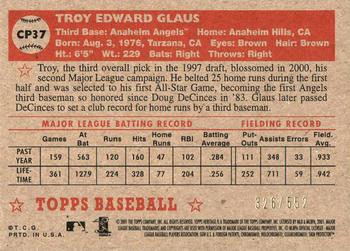 2001 Topps Heritage - Chrome #CP37 Troy Glaus  Back