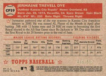 2001 Topps Heritage - Chrome #CP39 Jermaine Dye  Back