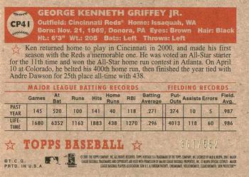 2001 Topps Heritage - Chrome #CP41 Ken Griffey Jr.  Back