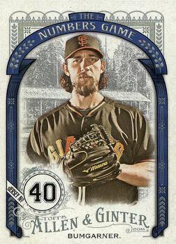 2016 Topps Allen & Ginter - The Numbers Game #NG-24 Madison Bumgarner Front