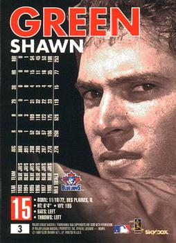 1999 SkyBox Premium #3 Shawn Green Back