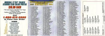 1999 Stadium Club #NNO Stadium Club Photography / Series 2 Checklist Front