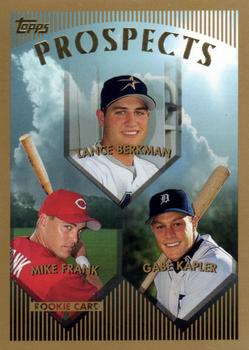1999 Topps #205 Lance Berkman / Mike Frank / Gabe Kapler Front