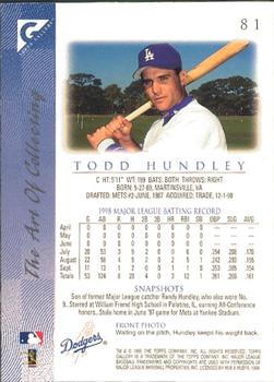 1999 Topps Gallery #81 Todd Hundley Back