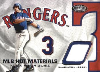 2002 Fleer Hot Prospects - MLB Red Hot Materials #HM-AR Alex Rodriguez  Front
