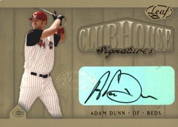 2002 Leaf - Clubhouse Signatures Gold #NNO Adam Dunn  Front
