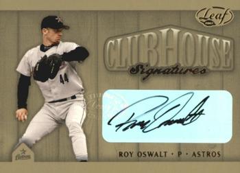 2002 Leaf - Clubhouse Signatures Gold #NNO Roy Oswalt  Front
