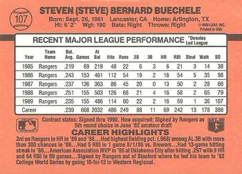 1990 Donruss #107 Steve Buechele Back