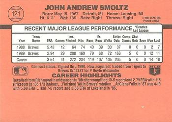 1990 Donruss #121 John Smoltz Back