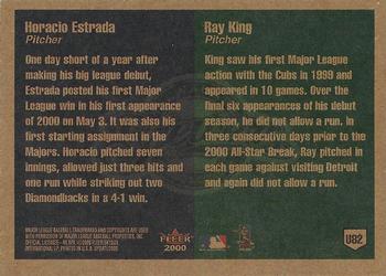 2000 Fleer Tradition Update #U82 Horacio Estrada / Raymond King Back