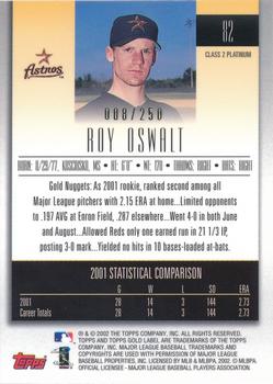 2002 Topps Gold Label - Class 2 Platinum #82 Roy Oswalt  Back