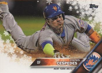 2016 Topps Holiday #HMW199 Yoenis Cespedes Front