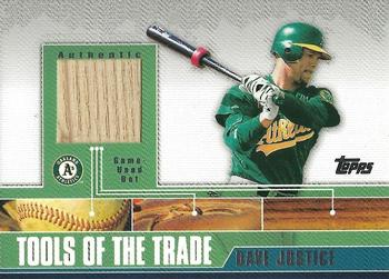 2002 Topps Traded & Rookies - Tools of the Trade Relics #TTRR-DJ David Justice Front