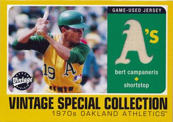 2002 Upper Deck Vintage - Special Collection Game Jersey #S-BC Bert Campaneris Front